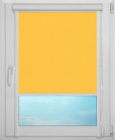 Рулонная штора UNI 1 арт. Карина блэкаут (жёлтый)