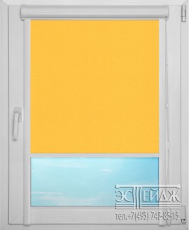 Рулонная штора UNI 1 арт. Карина блэкаут (жёлтый)