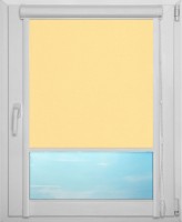 Рулонная штора UNI 1 арт. Карина блэкаут (светло-жёлтый)