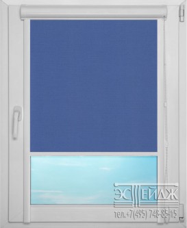 Рулонная штора UNI 1 арт. Карина блэкаут (синий)