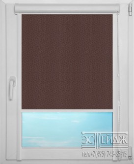 Рулонная штора UNI 1 арт. Лэйси (коричневый)