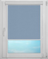 Рулонная штора UNI 1 арт. Карина блэкаут (светло-синий)