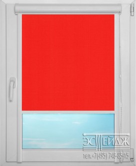 Рулонная штора UNI 1 арт. Карина блэкаут (красный)
