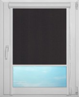 Рулонная штора UNI 1 арт. Карина блэкаут (чёрный)