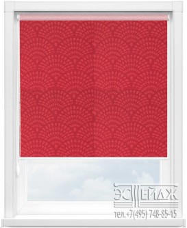 Рулонная штора MINI арт. АЖУР 4075 (красный)