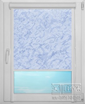 Рулонная штора UNI арт. ШЁЛК 5172 (морозно-голубой)