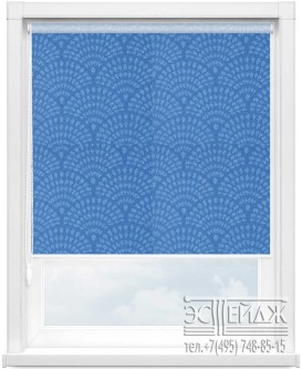Рулонная штора MINI арт. АЖУР 5252  (темно-голубой)