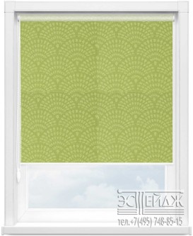 Рулонная штора MINI арт. АЖУР 5853 (салатовый)