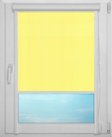 Рулонная штора UNI 1 арт. Аллегро перл (жёлтый)
