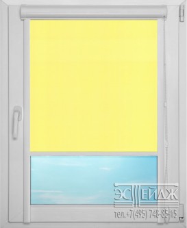 Рулонная штора UNI 1 арт. Аллегро перл (жёлтый)