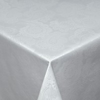 Скатертная ткань с пропиткой Климт Бланко (цв.белый)