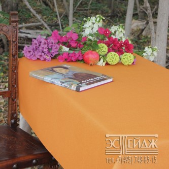 Скатертная ткань с пропиткой Дали (цв.оранжевый)