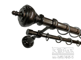 Карниз 2-х рядный ДЖЕЛАТО БАР ДАЛЛАС цв. амаретто