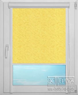 Рулонная штора UNI 1 арт. Шёлк (жёлтый)