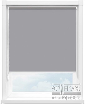 Рулонная штора MINI арт. АЛЬФА ALU BLACK-OUT 1852 (серый)