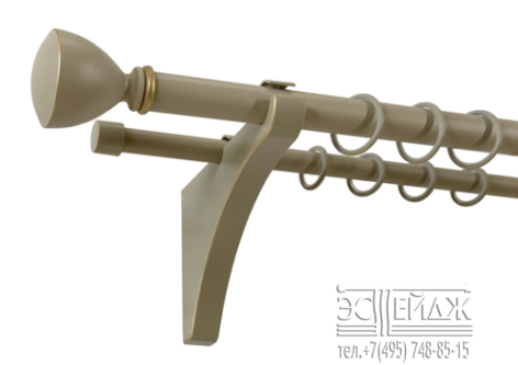 Карниз 2-х рядный ДЖЕЛАТО ТУТТИ цв. латте