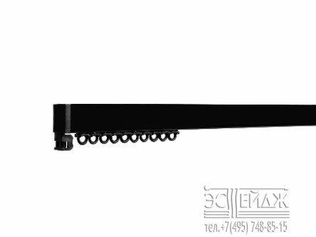Карниз Эстейдж К05-8 черный для среднего и тяжелого веса штор.