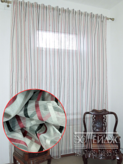 Тюль "Виво" (малинов./черный)  кулиска