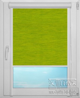 Рулонная штора UNI 1 арт. Корсо блэкаут (зелёный)