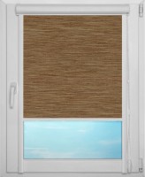 Рулонная штора UNI 1 арт. Корсо блэкаут (коричневый)