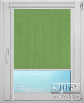 Рулонная штора UNI 1 арт. Металлик (светло-зелёный)