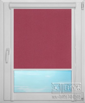 Рулонная штора UNI 1 арт. Металлик (бордовый)