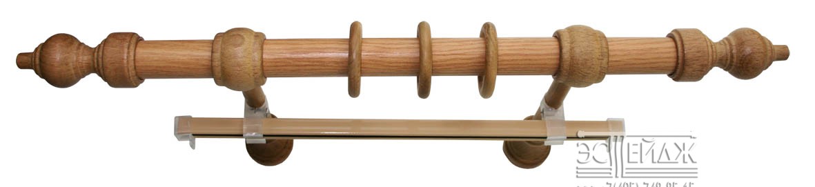 Деревянный карниз (цвет Дуб), 275 см 