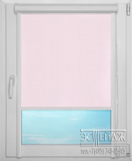 Рулонная штора UNI 1 арт. Металлик (розовый)