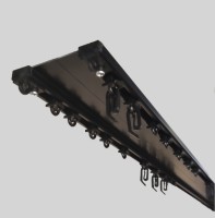 Карниз 2-х ряд. универсальный Эстейдж черный К06-8