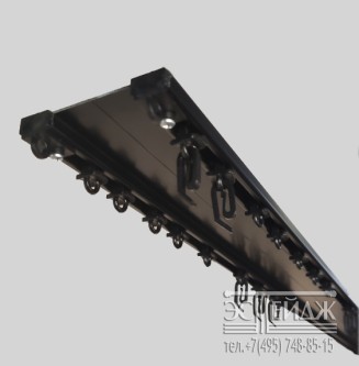 Карниз 2-х ряд. универсальный Эстейдж черный К06-8