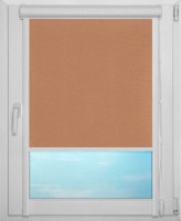 Рулонная штора UNI 1 арт. Металлик (светло-коричневый)