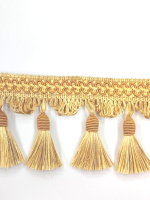 Бахрома с кисточками (9 см) цв.золотой
