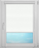 Рулонная штора UNI 1 арт. Корсо блэкаут (белый)
