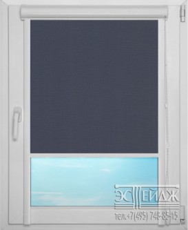 Рулонная штора UNI 1 арт. Карина (тёмно-синий)