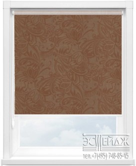 Рулонная штора МИНИ арт. Версаль (шоколад)