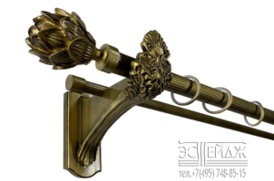 Карниз 2-х рядный металлический 