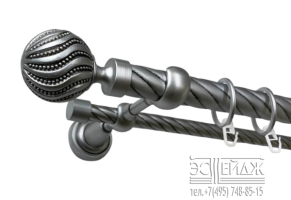 Карниз 2-х рядный металлический 