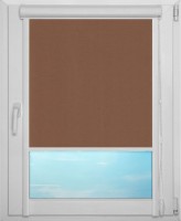 Рулонная штора UNI 1 арт. Карина блэкаут (коричневый)