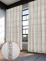 Портьера с прозрачными вертикальными вставками 
